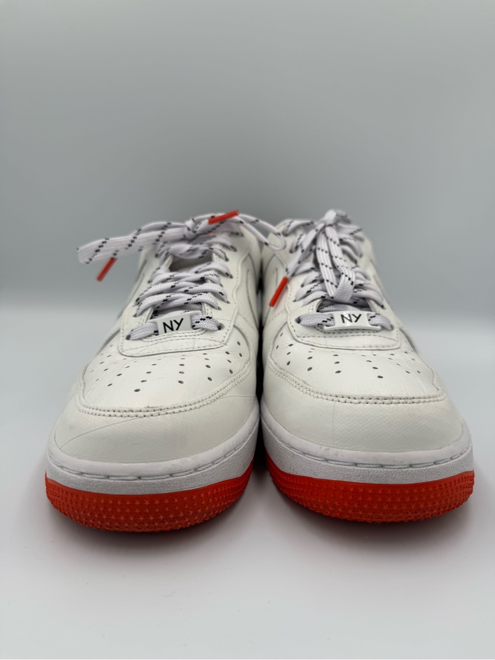 Nike Air Force 1 Low, NY vs NY pack, men’s size 8.5, women’s 10, black & orange - Picture 3 of 10